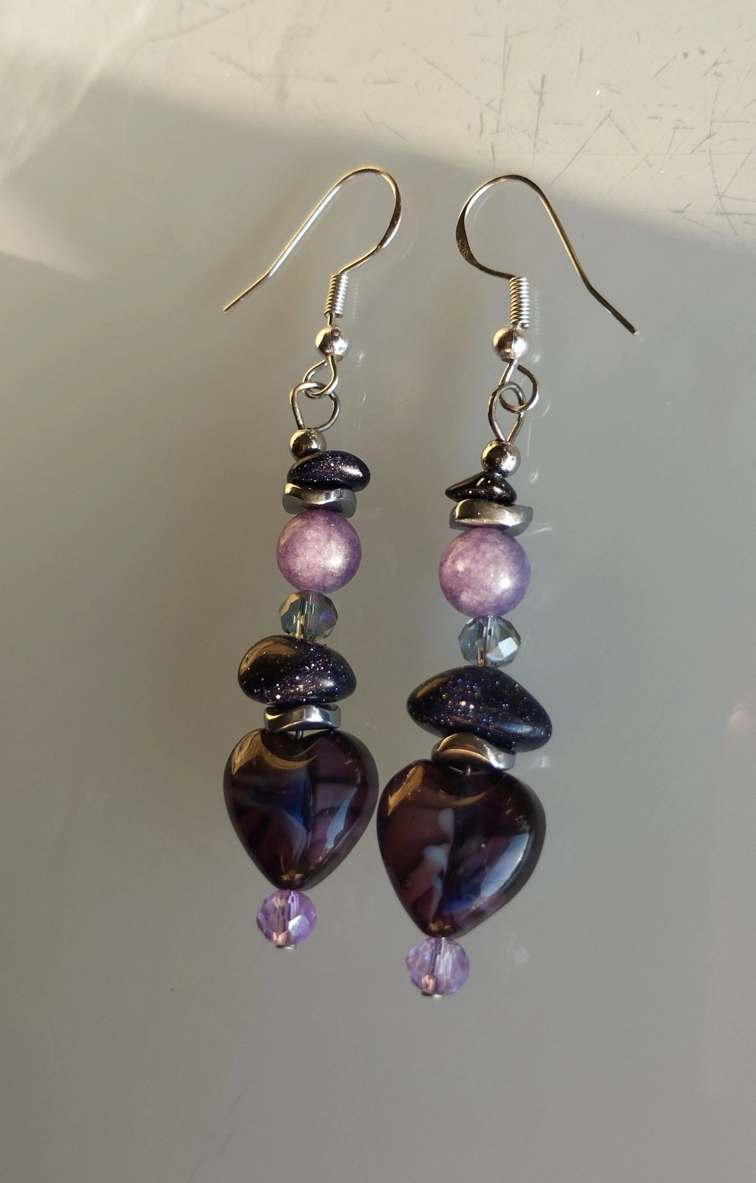 💜🧿💎💙Lindos e Elegantes Brincos Artesanais de Cristal e Pedras Naturais💙💎🧿💜 – photo 3